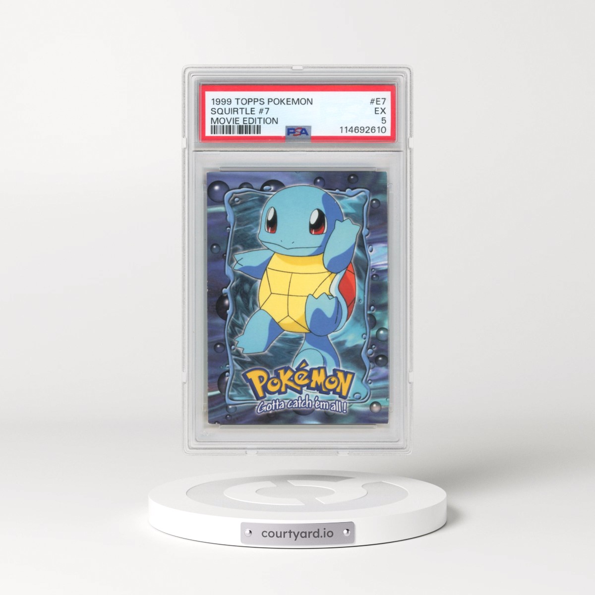 1999 Topps Pokémon the Movie Edt #E7 Squirtle #7 (PSA 5 EX)