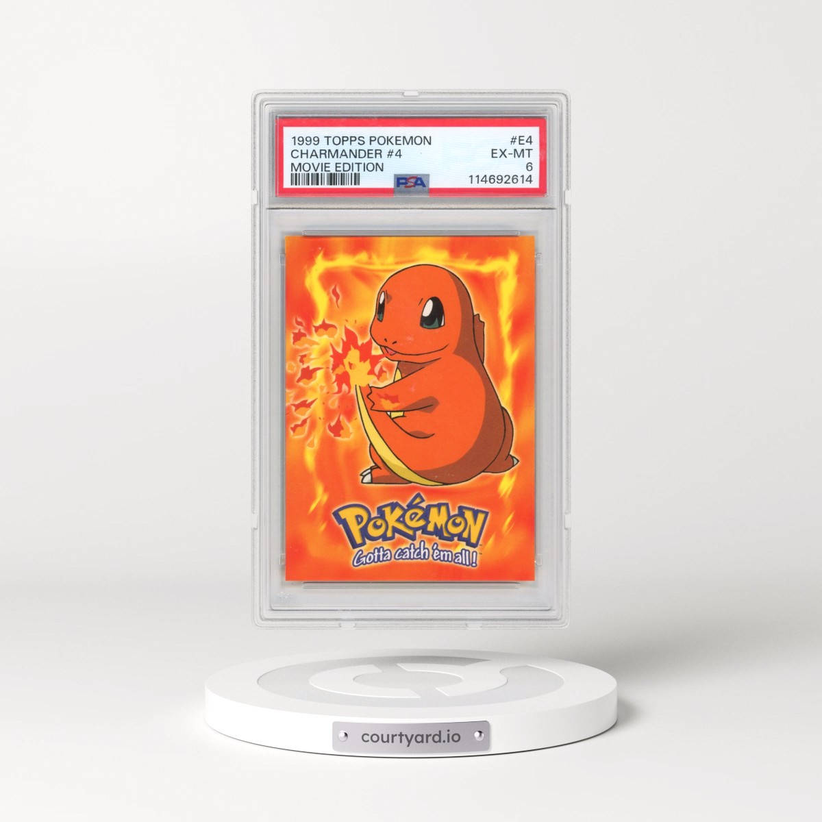 1999 Topps Pokémon the Movie Edt #E4 Charmander #4 (PSA 6 EX-MT)