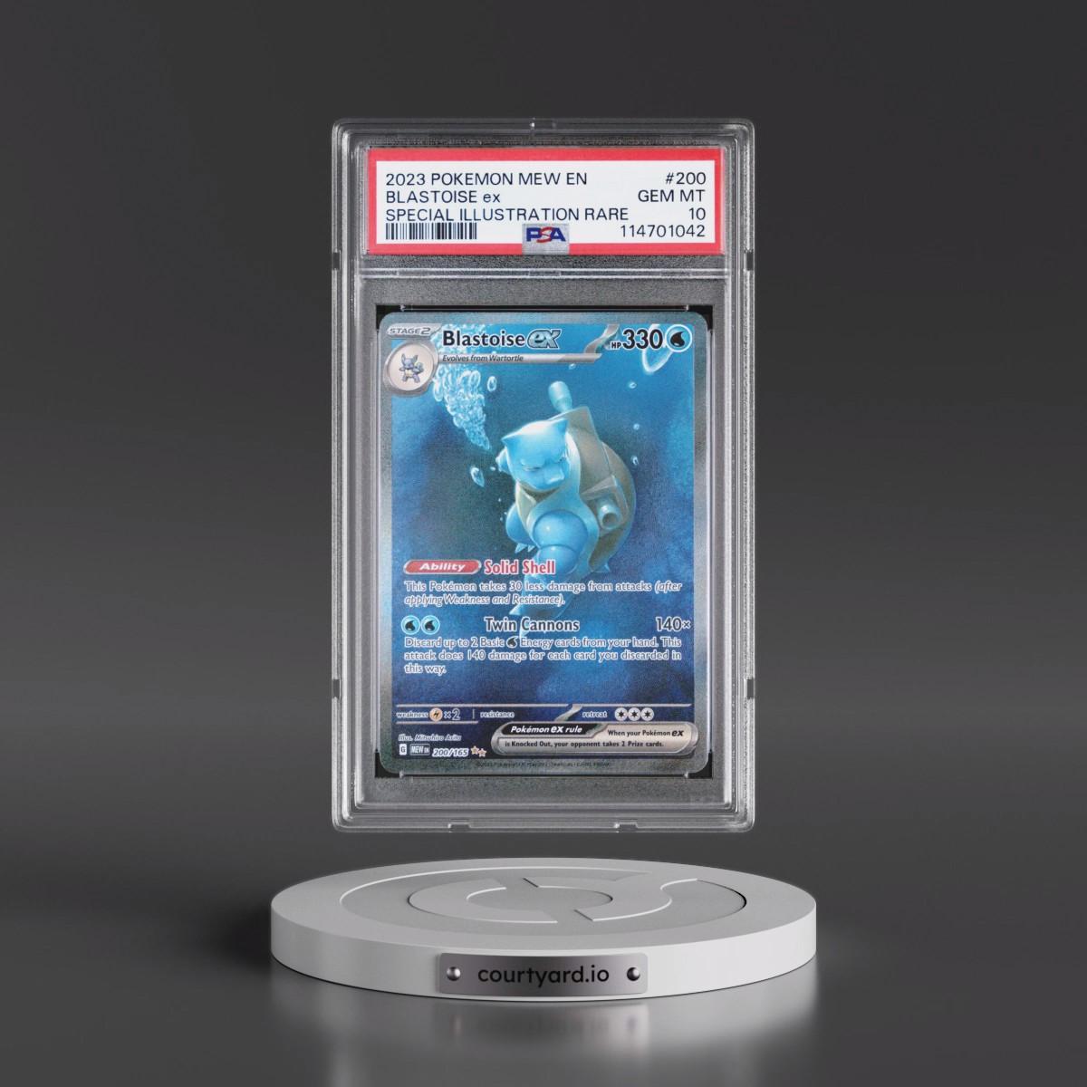 2023 Pokémon Mew EN-151 #200 Blastoise EX - Holo Special Illustration Rare (PSA 10 GEM MINT)