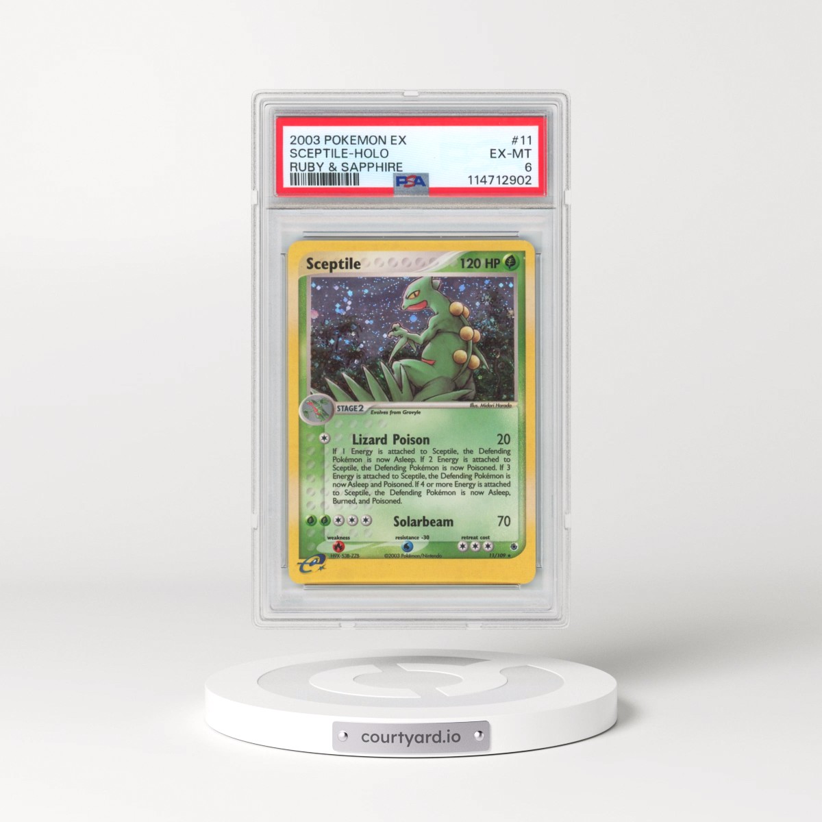 2003 Pokémon EX Ruby & Sapphire #11 Sceptile - Holo (PSA 6 EX-MT)