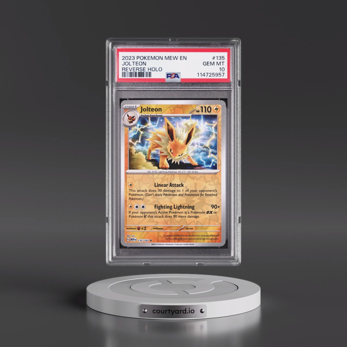 2023 Pokémon Mew EN-151 #135 Jolteon - Reverse Holo (PSA 10 GEM MINT)