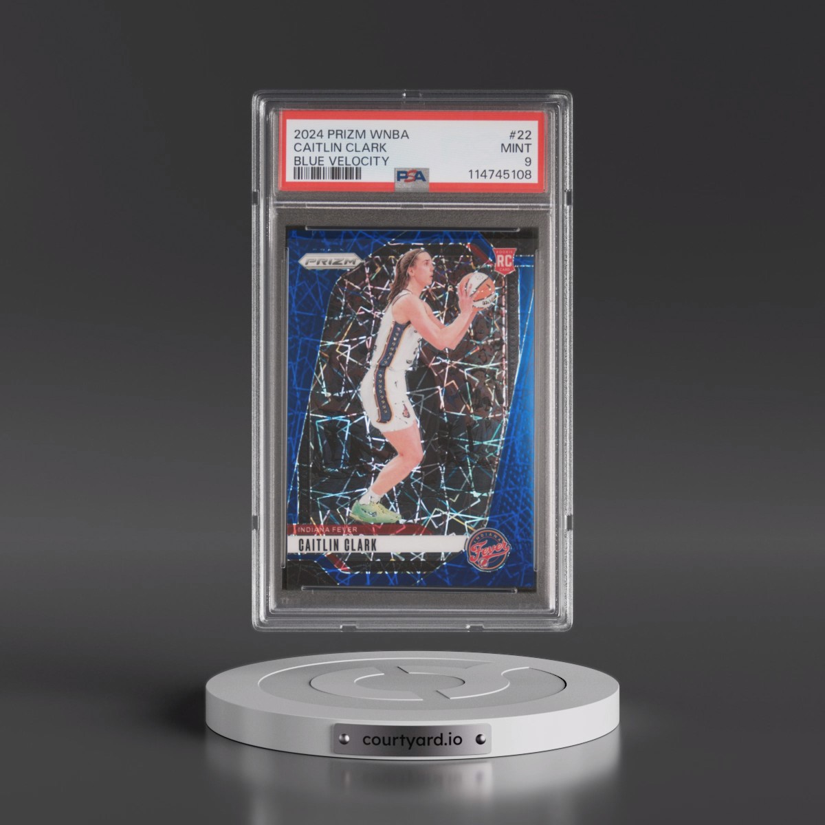 2024 Panini Prizm WNBA #22 Caitlin Clark - Blue Velocity (PSA 9 MINT)