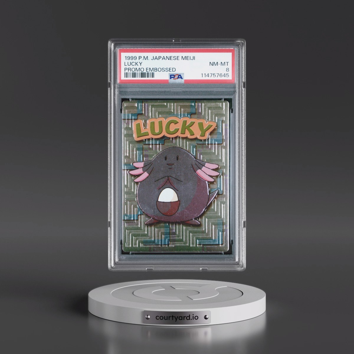 1999 Pokémon Meiji Promo Lucky - Embossed (PSA 8 NM-MT)