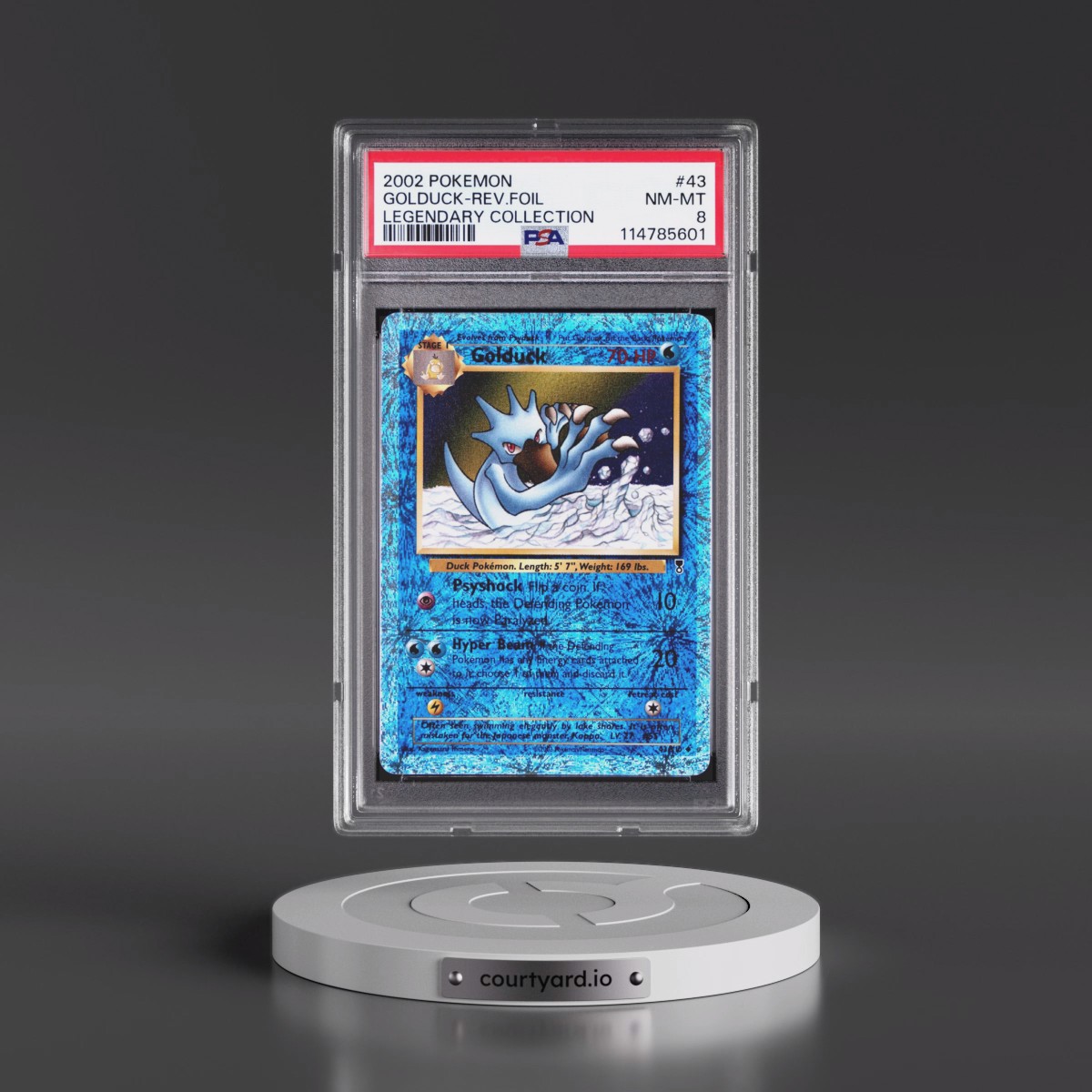 2002 Pokémon Legendary Collection #43 Golduck - Reverse Foil (PSA 8 NM-MT)