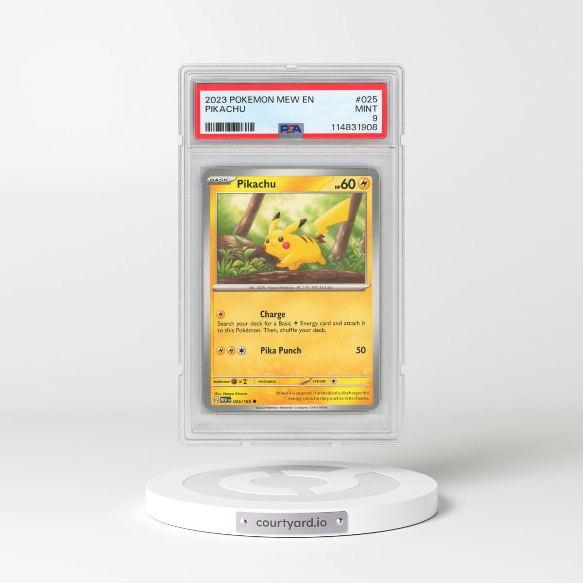 2023 Pokémon Mew EN-151 #025 Pikachu (PSA 9 MINT)