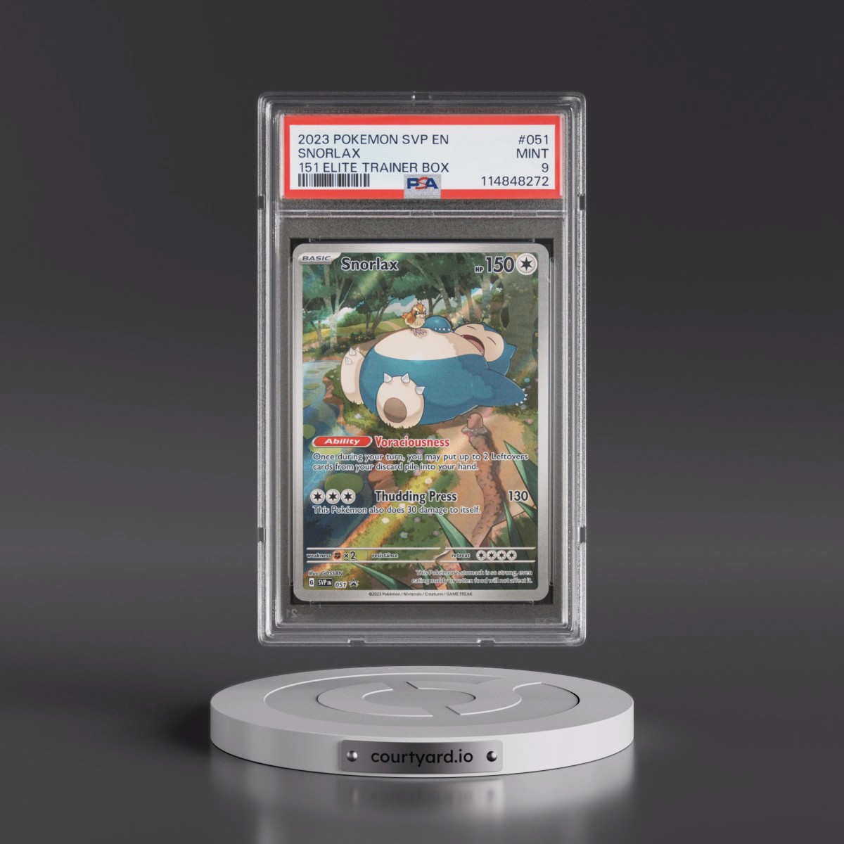 2023 Pokémon Svp EN-SV Black Star Promo #051 Snorlax - 151 Elite Trainer Box (PSA 9 MINT)