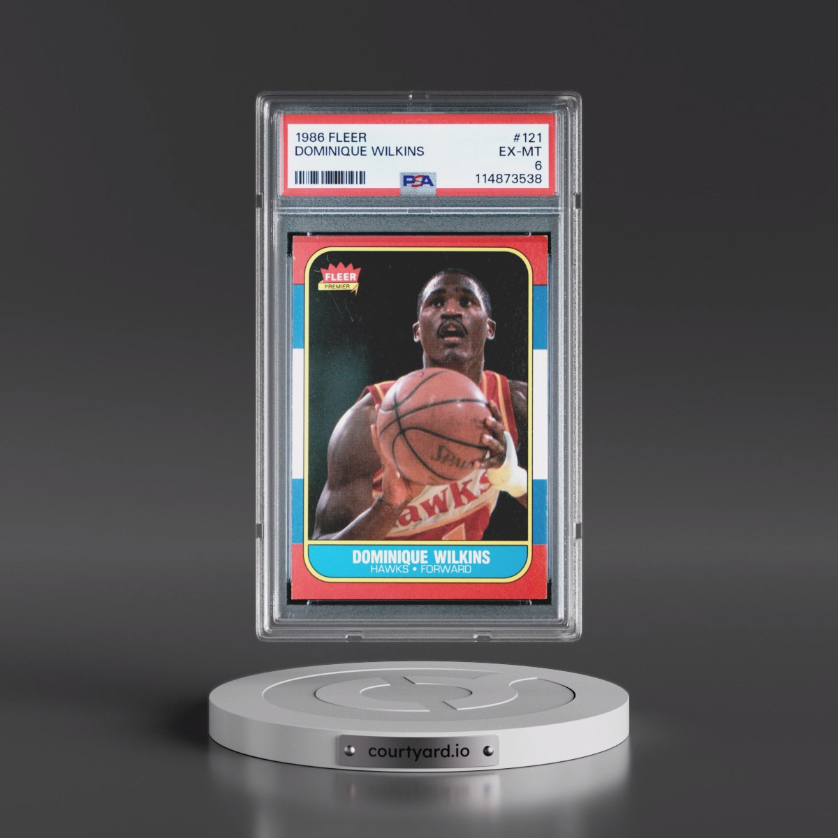 1986 Fleer #121 Dominique Wilkins (PSA 6 EX-MT)