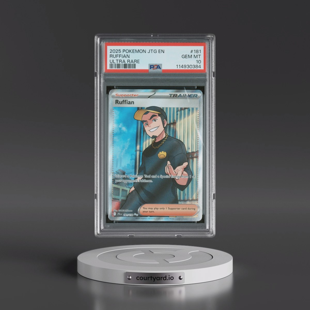 2025 Pokémon Jtg EN-Journey Together #181 Ruffian - Ultra Rare (PSA 10 GEM MINT)