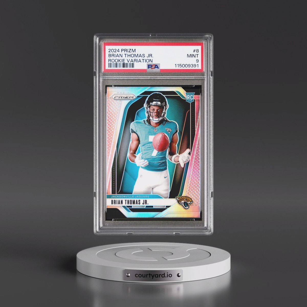 2024 Panini Prizm Rookie Variation #8 Brian Thomas Jr. (PSA 9 MINT)