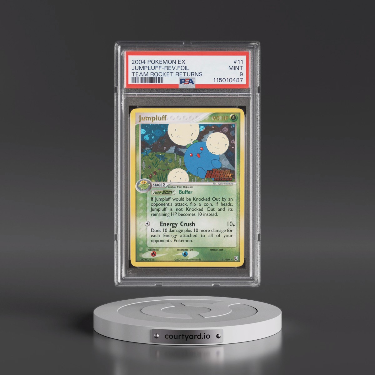 2004 Pokémon EX Team Rocket Returns #11 Jumpluff - Reverse Foil (PSA 9 MINT)