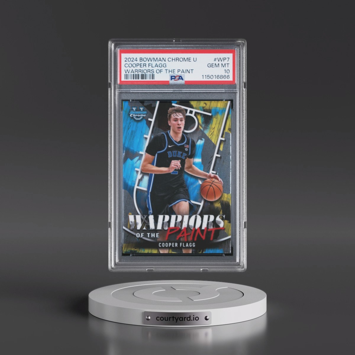 2024 Bowman Chrome University Warriors of the Paint #WP7 Cooper Flagg (PSA 10 GEM MINT)