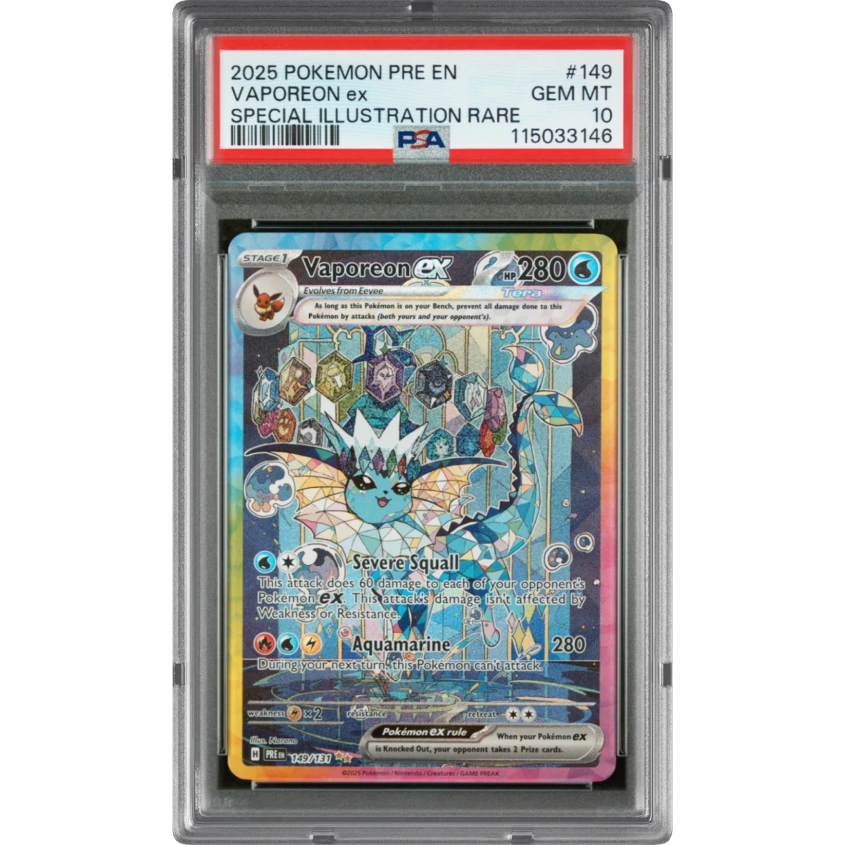 Vaporeon EX card artwork
