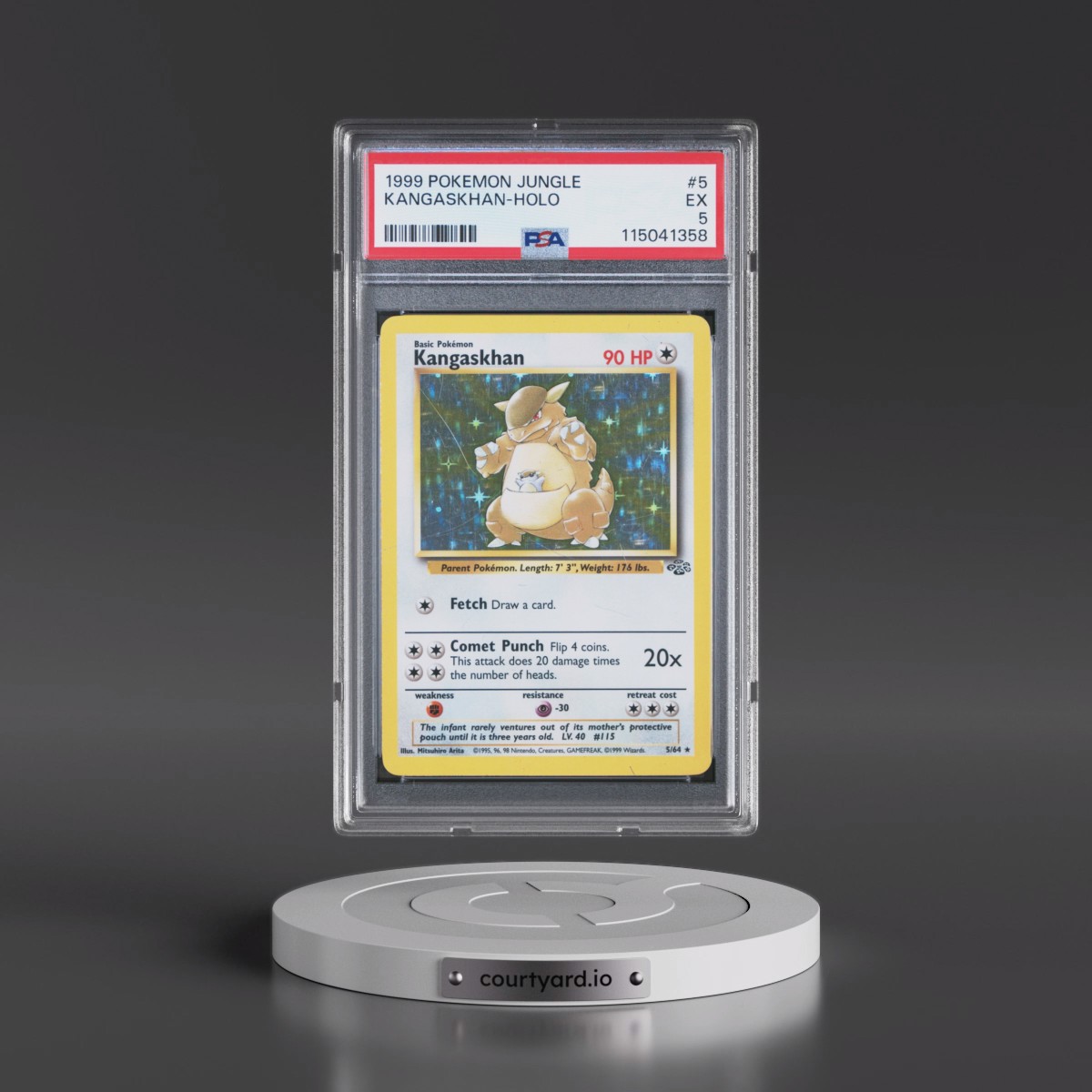 1999 Pokémon Jungle #5 Kangaskhan - Holo (PSA 5 EX)
