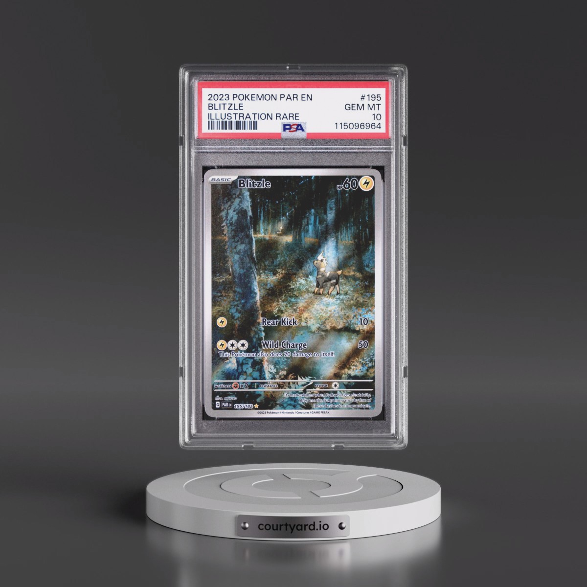 2023 Pokémon Par EN-Paradox Rift #195 Blitzle - Illustration Rare (PSA 10 GEM MINT)