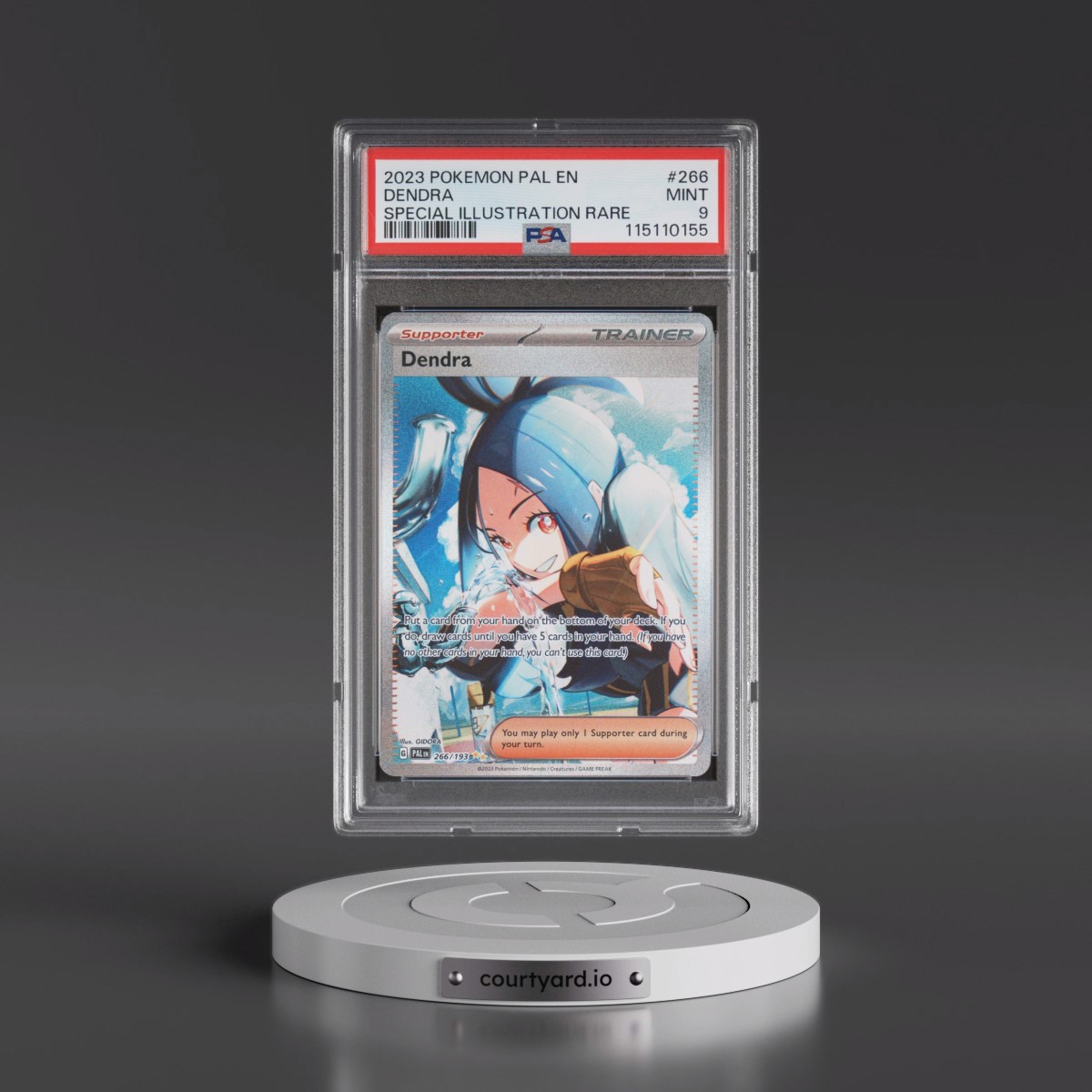 2023 Pokémon Pal EN-Paldea Evolved #266 Dendra - Special Illustration Rare (PSA 9 MINT)