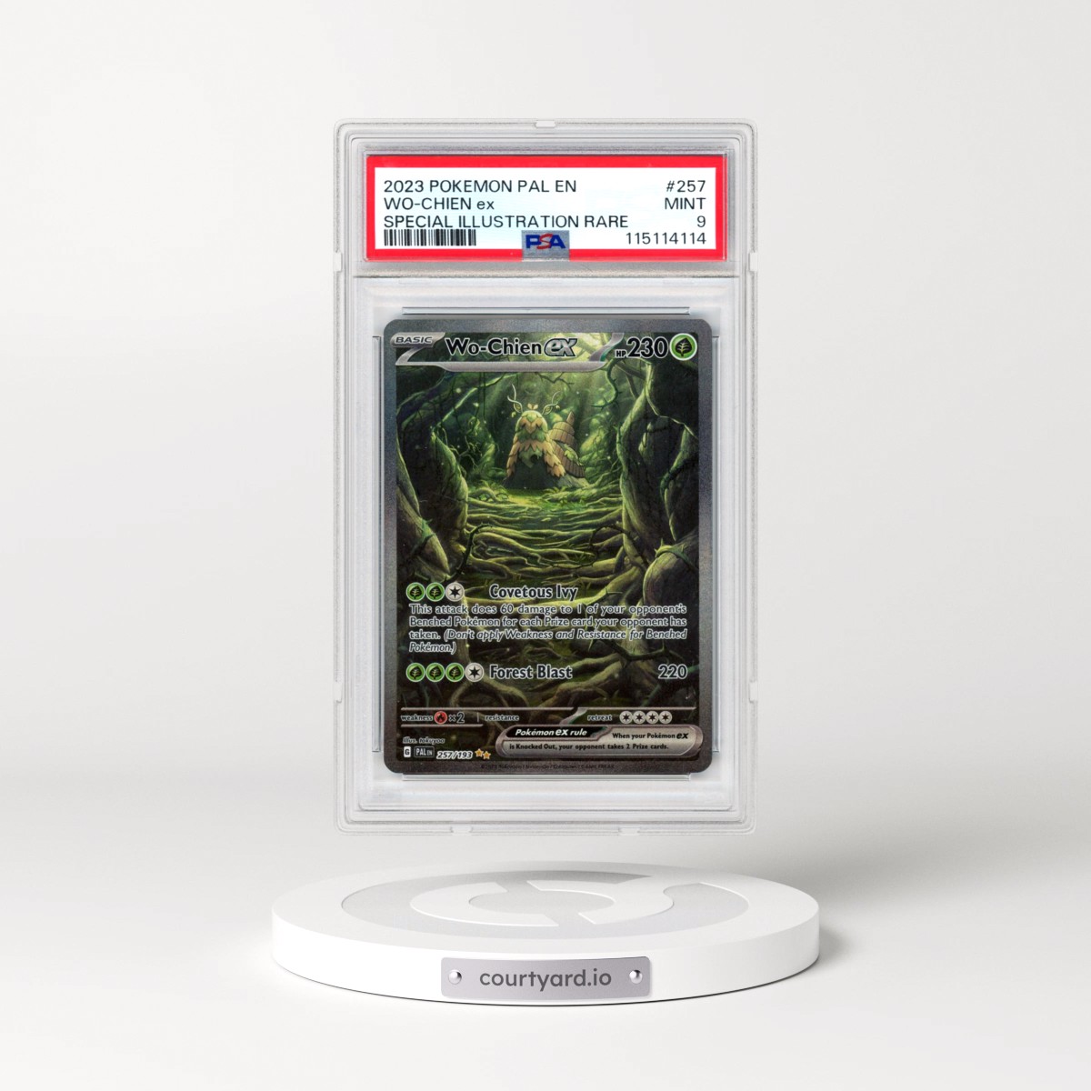 2023 Pokémon Pal EN-Paldea Evolved #257 WO-Chien EX - Holo Special Illustration Rare (PSA 9 MINT)