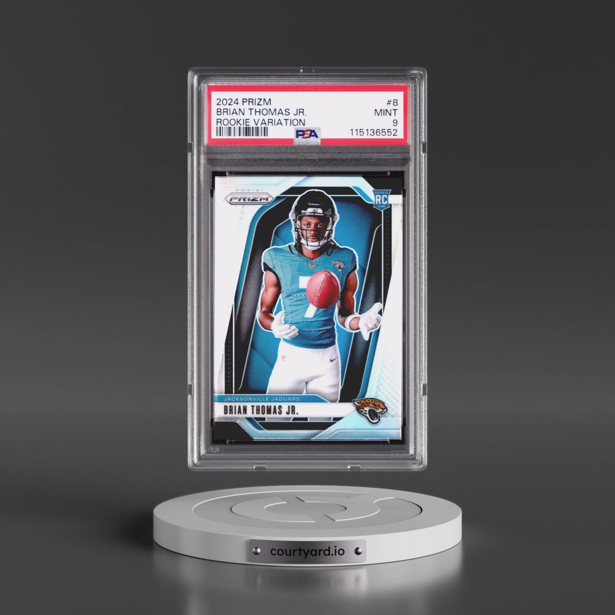 2024 Panini Prizm Rookie Variation #8 Brian Thomas Jr. (PSA 9 MINT)