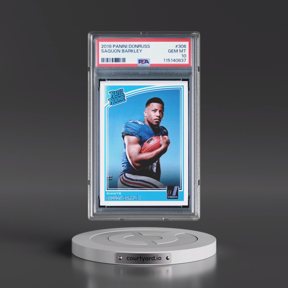 2018 Panini Donruss #306 Saquon Barkley (PSA 10 GEM MINT)