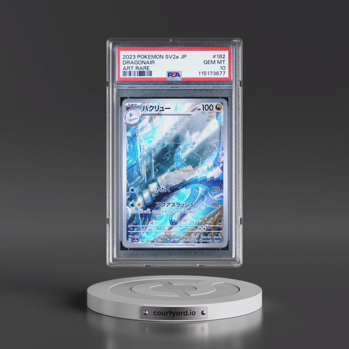 2023 Pokémon Sv2a-Pokémon 151 #182 Dragonair - Art Rare (PSA 10 GEM MINT)