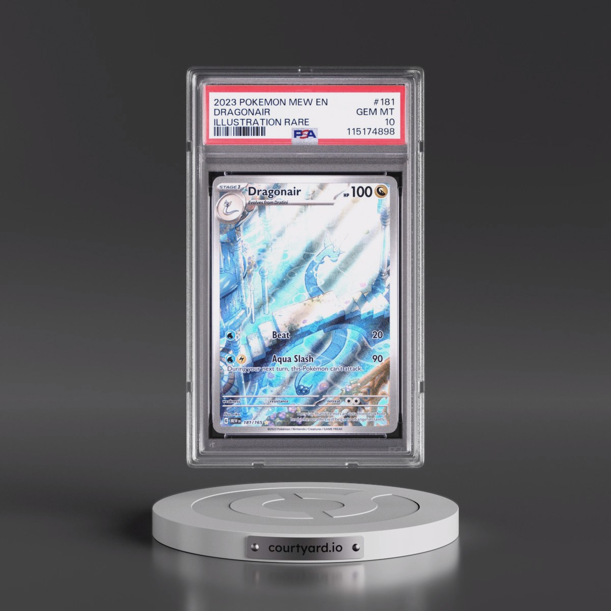 2023 Pokémon Mew EN-151 #181 Dragonair - Illustration Rare (PSA 10 GEM MINT)