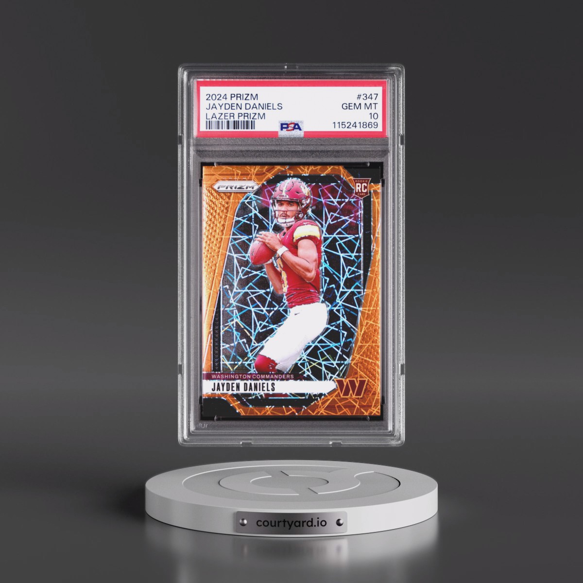 2024 Panini Prizm #347 Jayden Daniels - Lazer Prizm (PSA 10 GEM MINT)