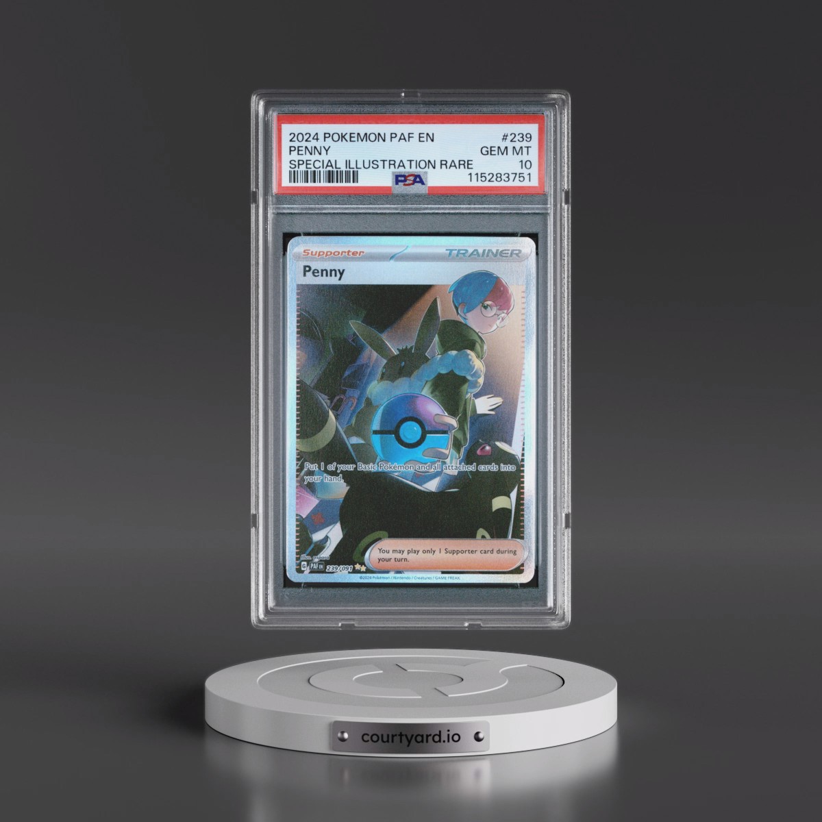 2024 Pokémon Paf EN-Paldean Fates #239 Penny - Special Illustration Rare (PSA 10 GEM MINT)