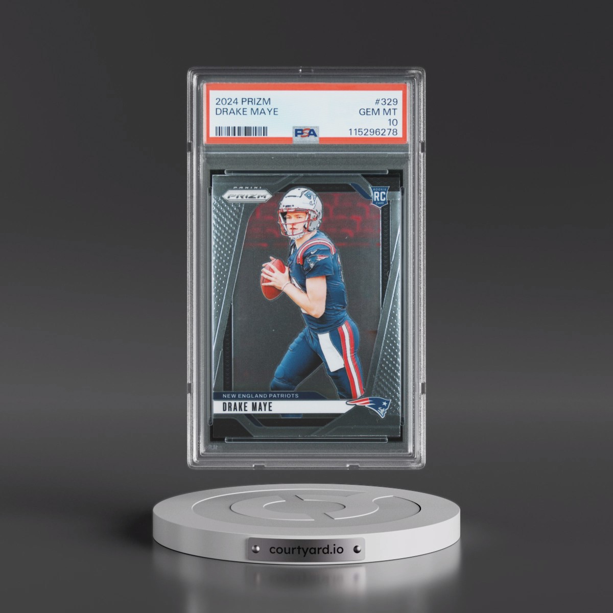 2024 Panini Prizm #329 Drake Maye (PSA 10 GEM MINT)