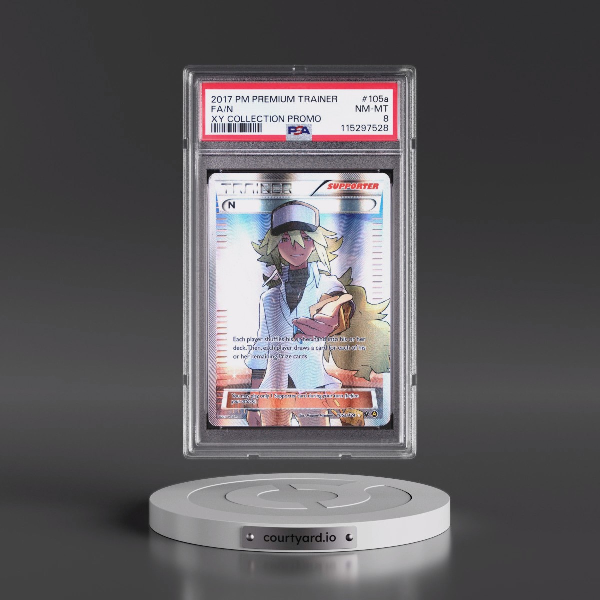 2017 Pokémon Premium Trainer XY Collection Promo #105a N - Full Art (PSA 8 NM-MT)