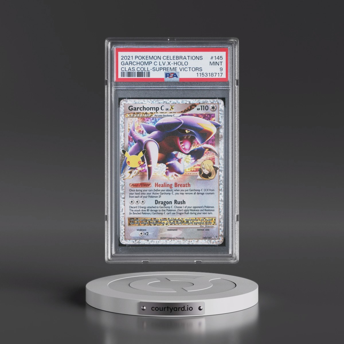 2021 Pokémon Celebrations Classic Collection #145 Garchomp C LV.X - Holo (PSA 9 MINT)