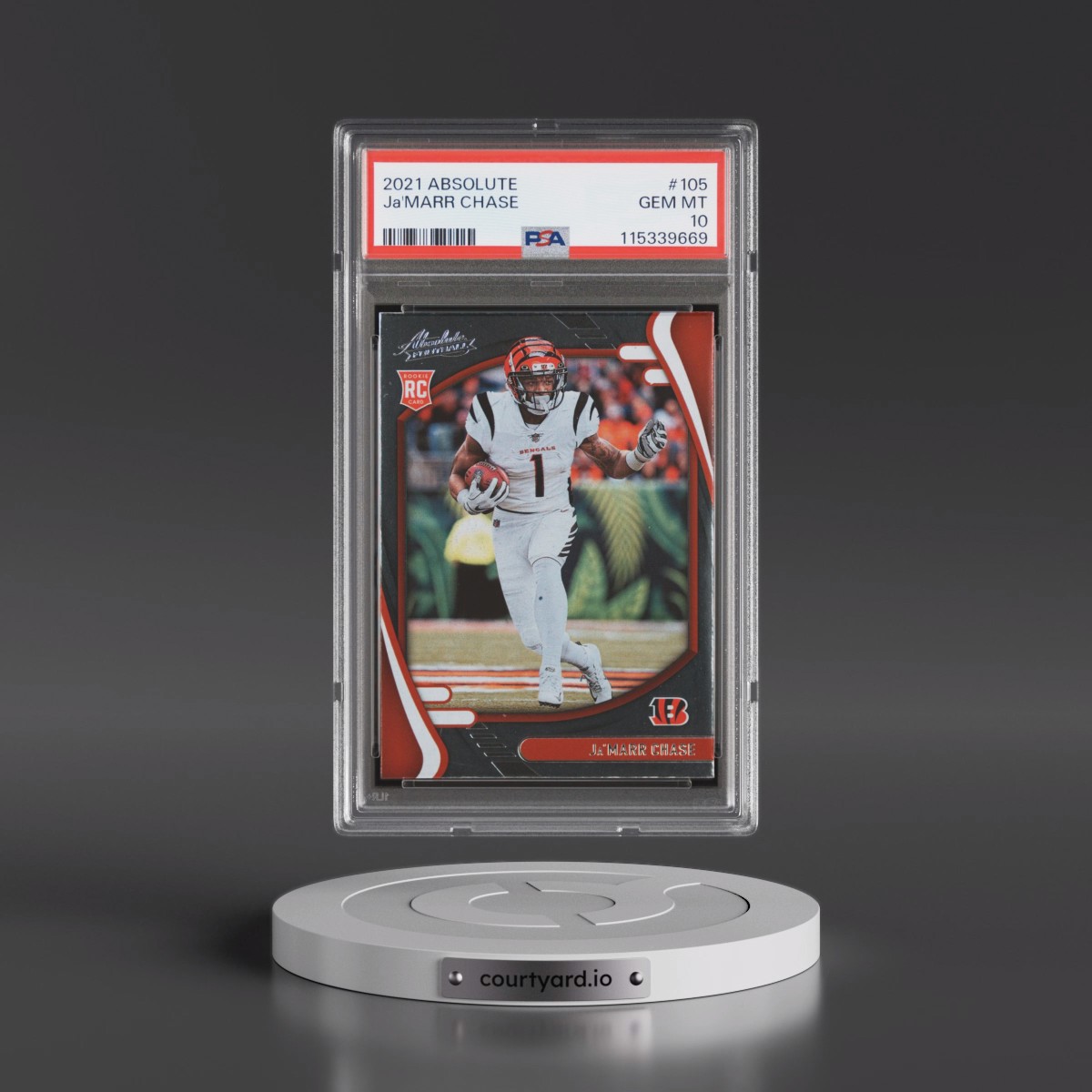 2021 Panini Absolute #105 JA'Marr Chase (PSA 10 GEM MINT)