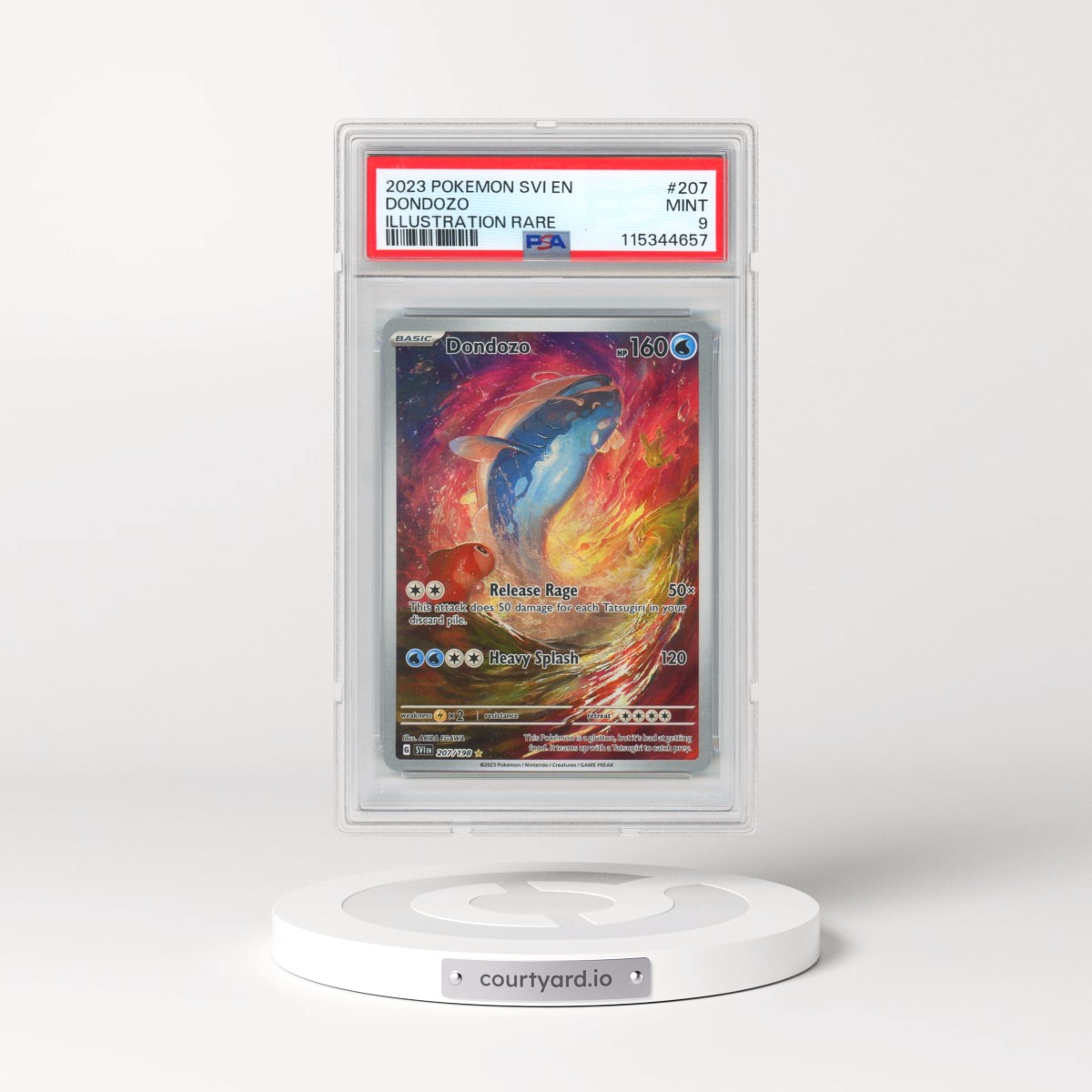 2023 Pokémon Svi EN-Scarlet & Violet #207 Dondozo - Illustration Rare (PSA 9 MINT)