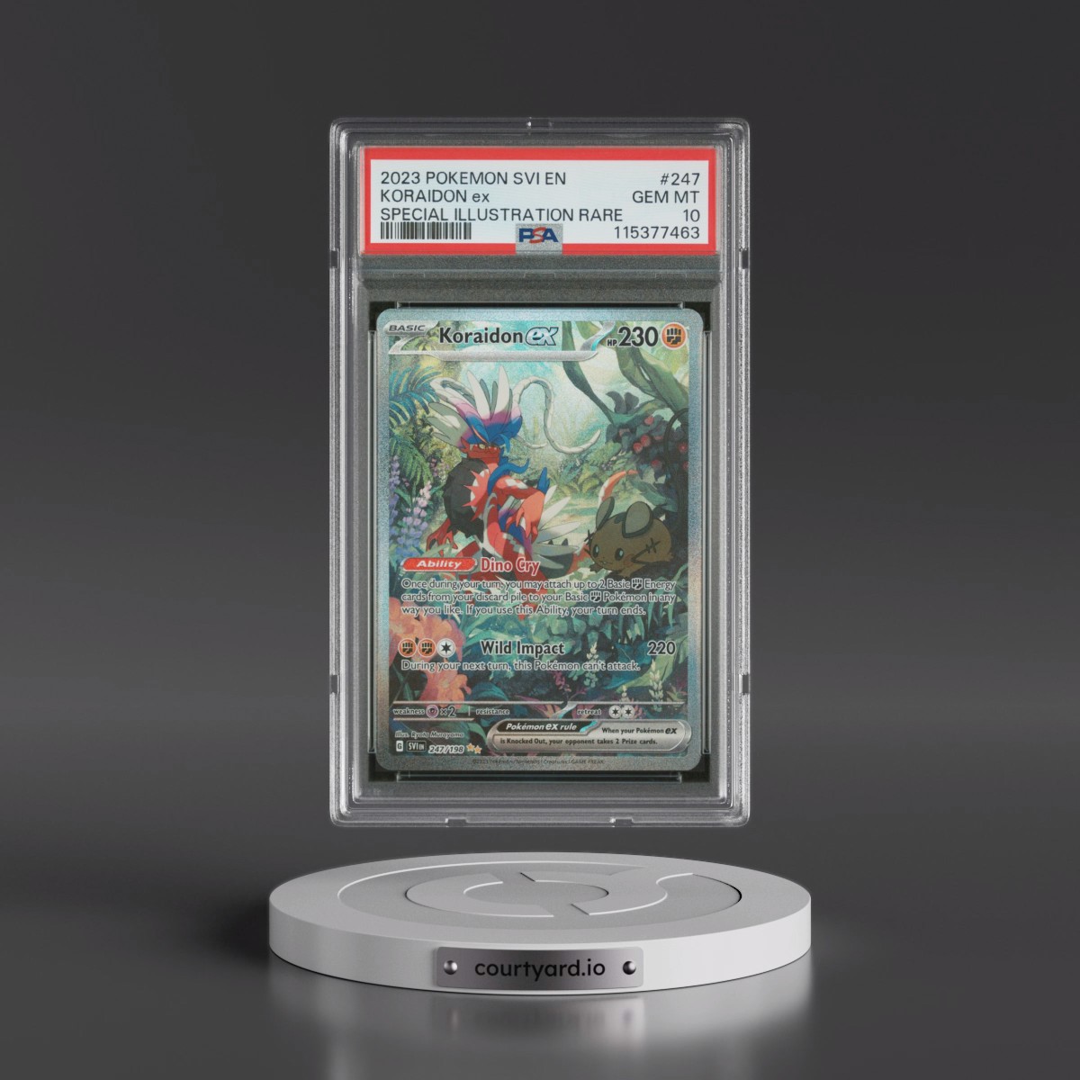 2023 Pokémon Svi EN-Scarlet & Violet #247 Koraidon EX - Holo Special Illustration Rare (PSA 10 GEM MINT)