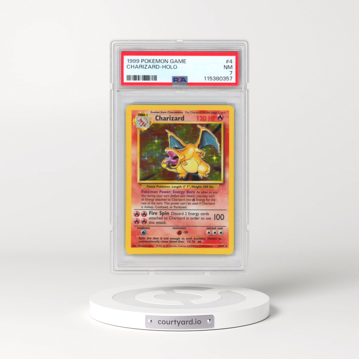 1999 Pokémon Game #4 Charizard - Holo (PSA 7 NM)