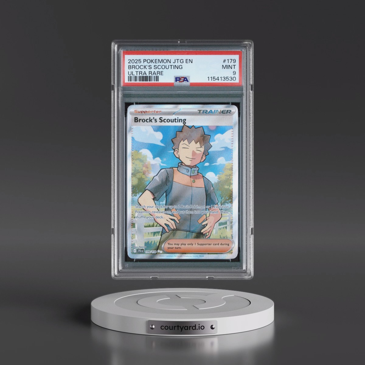 2025 Pokémon Jtg EN-Journey Together #179 Brock's Scouting - Ultra Rare (PSA 9 MINT)