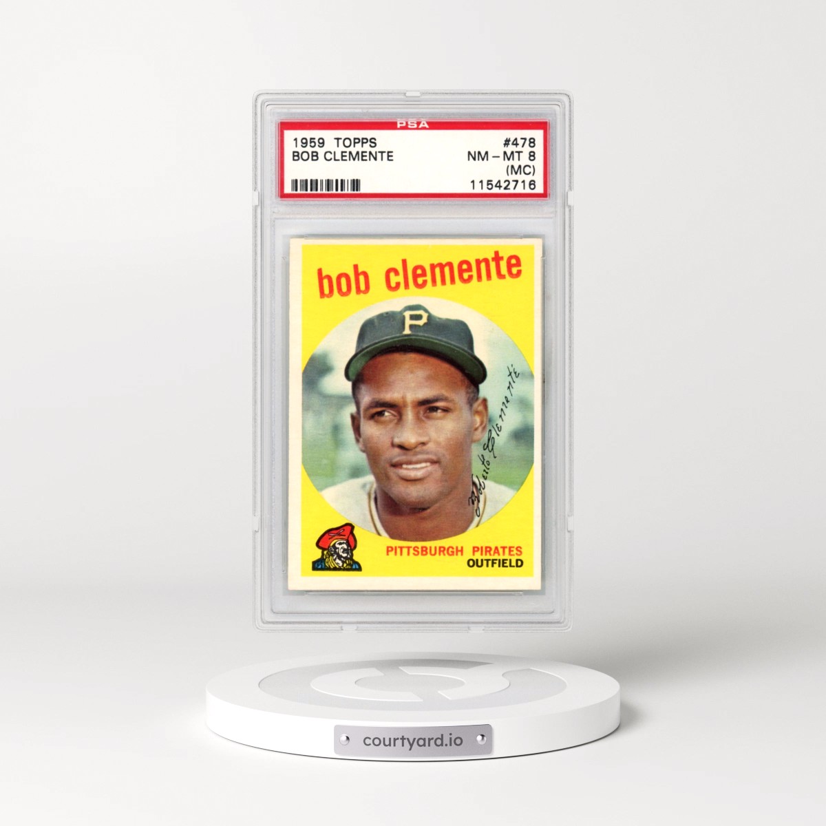 1959 Topps #478 Bob Clemente (PSA 8 NM-MT)