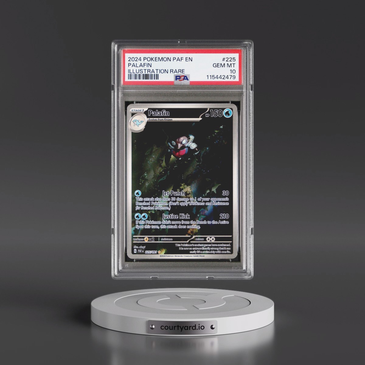 2024 Pokémon Paf EN-Paldean Fates #225 Palafin - Illustration Rare (PSA 10 GEM MINT)