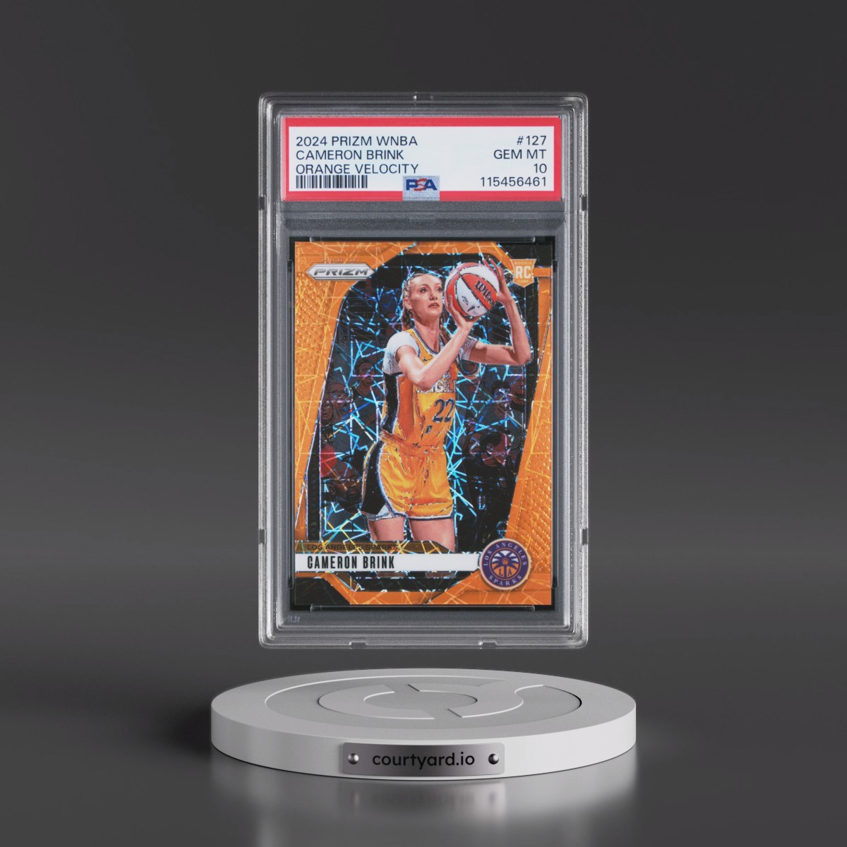 2024 Panini Prizm WNBA Cameron Brink - Orange Velocity #127 PSA 10