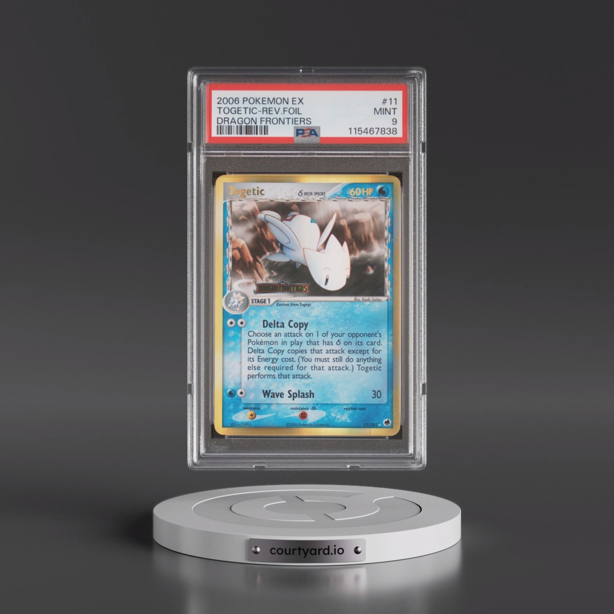 2006 Pokémon EX Dragon Frontiers #11 Togetic - Reverse Foil (PSA 9 MINT)