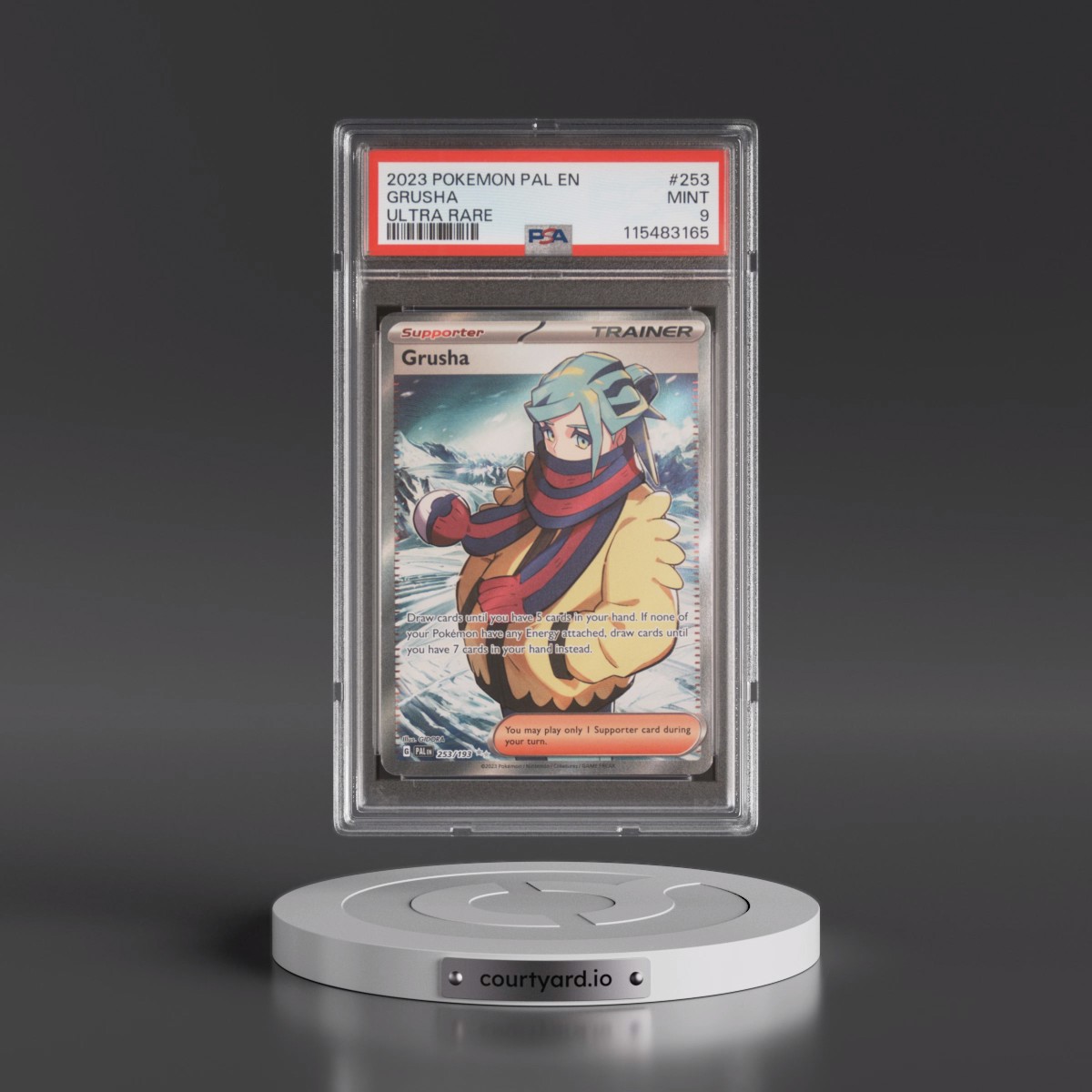 2023 Pokémon Pal EN-Paldea Evolved #253 Grusha - Ultra Rare (PSA 9 MINT)