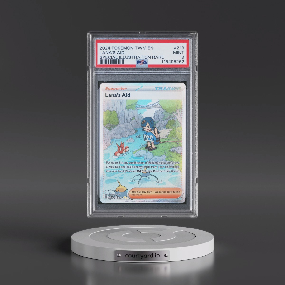 2024 Pokémon Twm EN-Twilight Masquerade #219 Lana's Aid - Special Illustration Rare (PSA 9 MINT)
