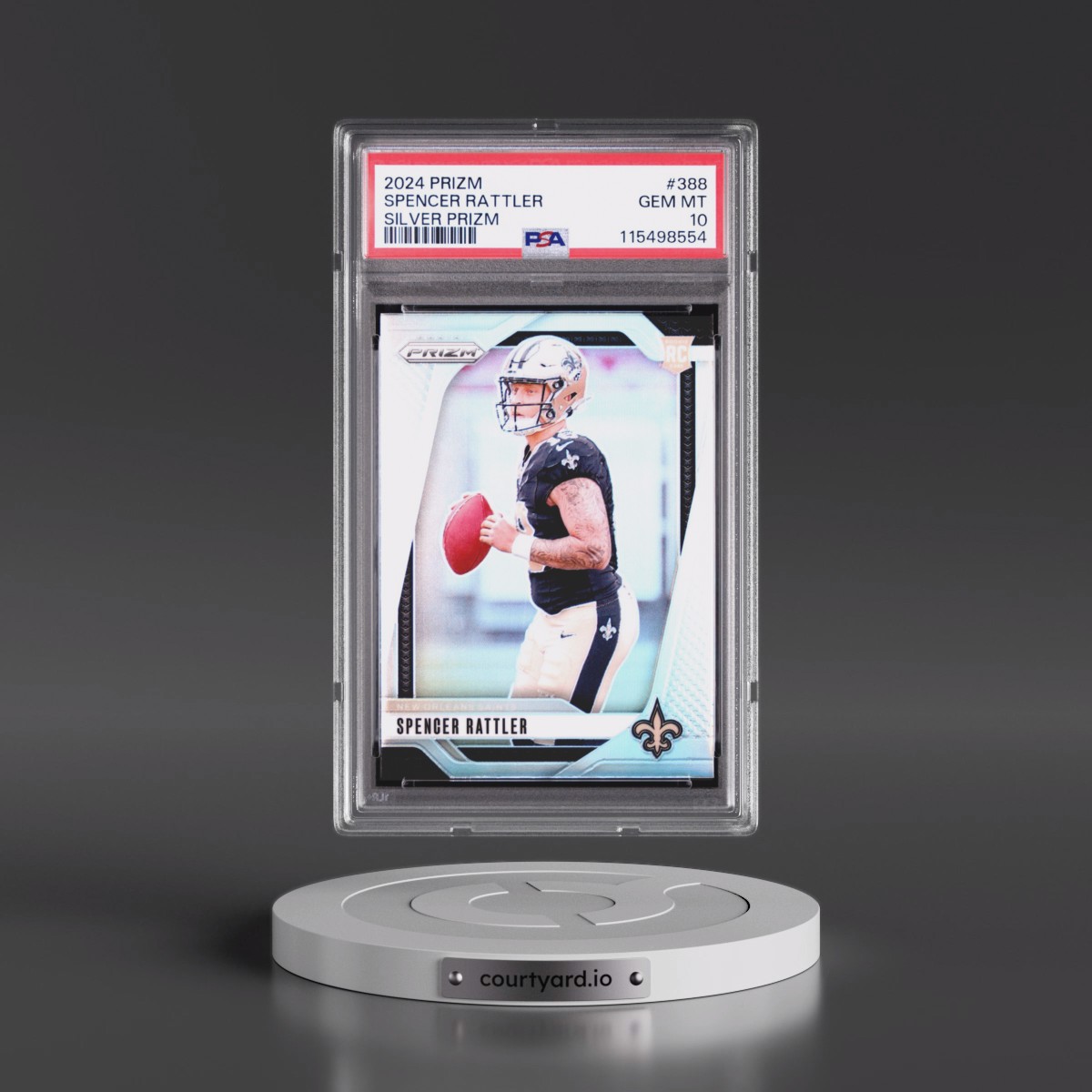 2024 Panini Prizm #388 Spencer Rattler - Silver Prizm (PSA 10 GEM MINT)