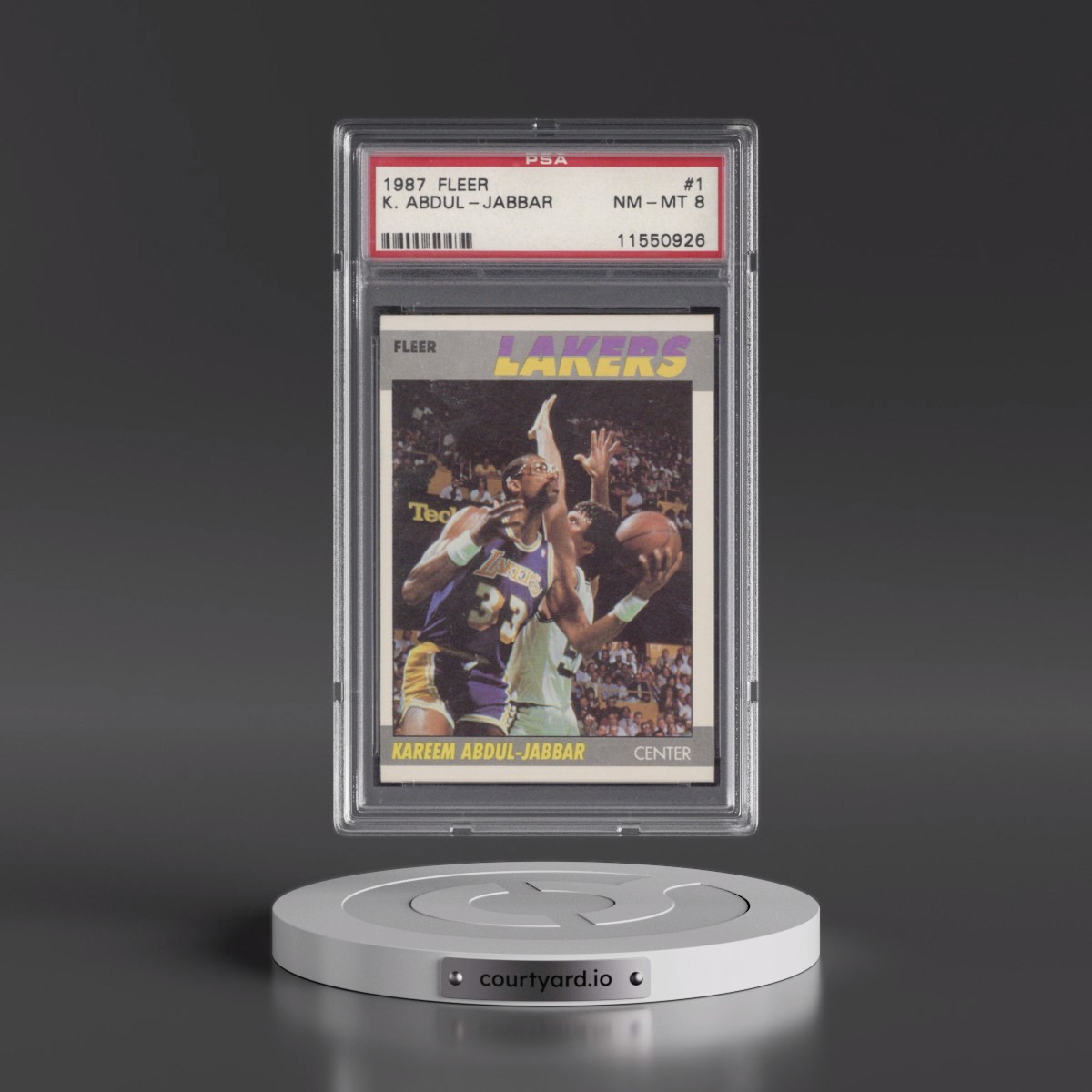 1987 Fleer #1 Kareem Abdul-Jabbar (PSA 8 NM-MT)