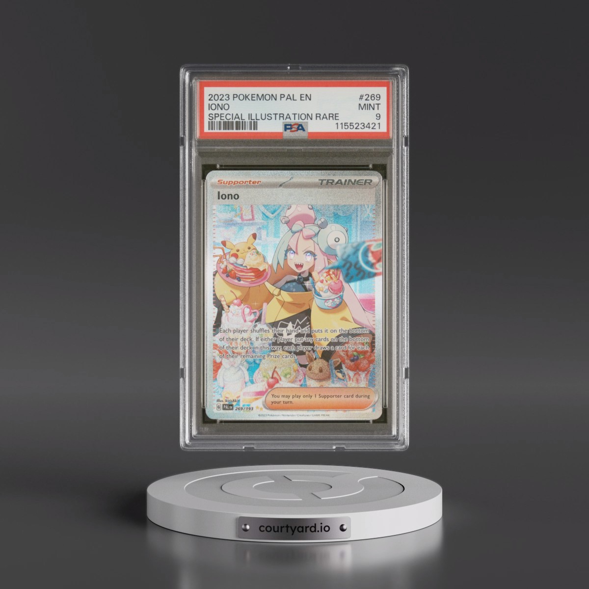 2023 Pokémon Pal EN-Paldea Evolved #269 Iono - Special Illustration Rare (PSA 9 MINT)