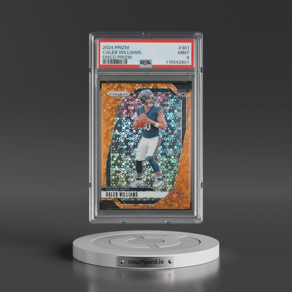 2024 Panini Prizm Caleb Williams - Disco Prizm #301 PSA 9
