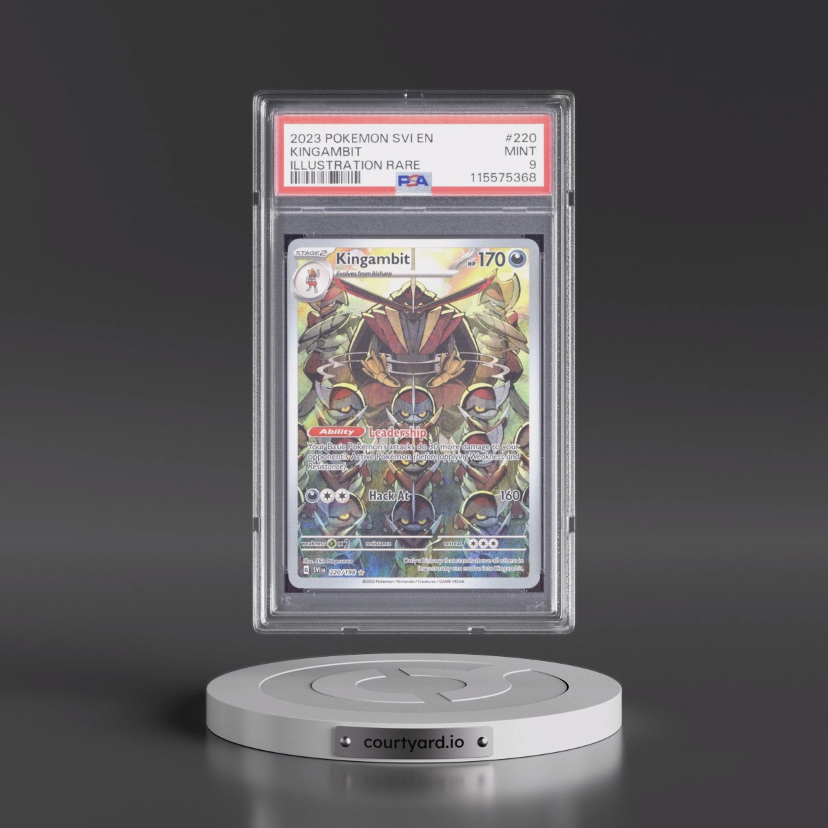 2023 Pokémon Svi EN-Scarlet & Violet #220 Kingambit - Illustration Rare (PSA 9 MINT)