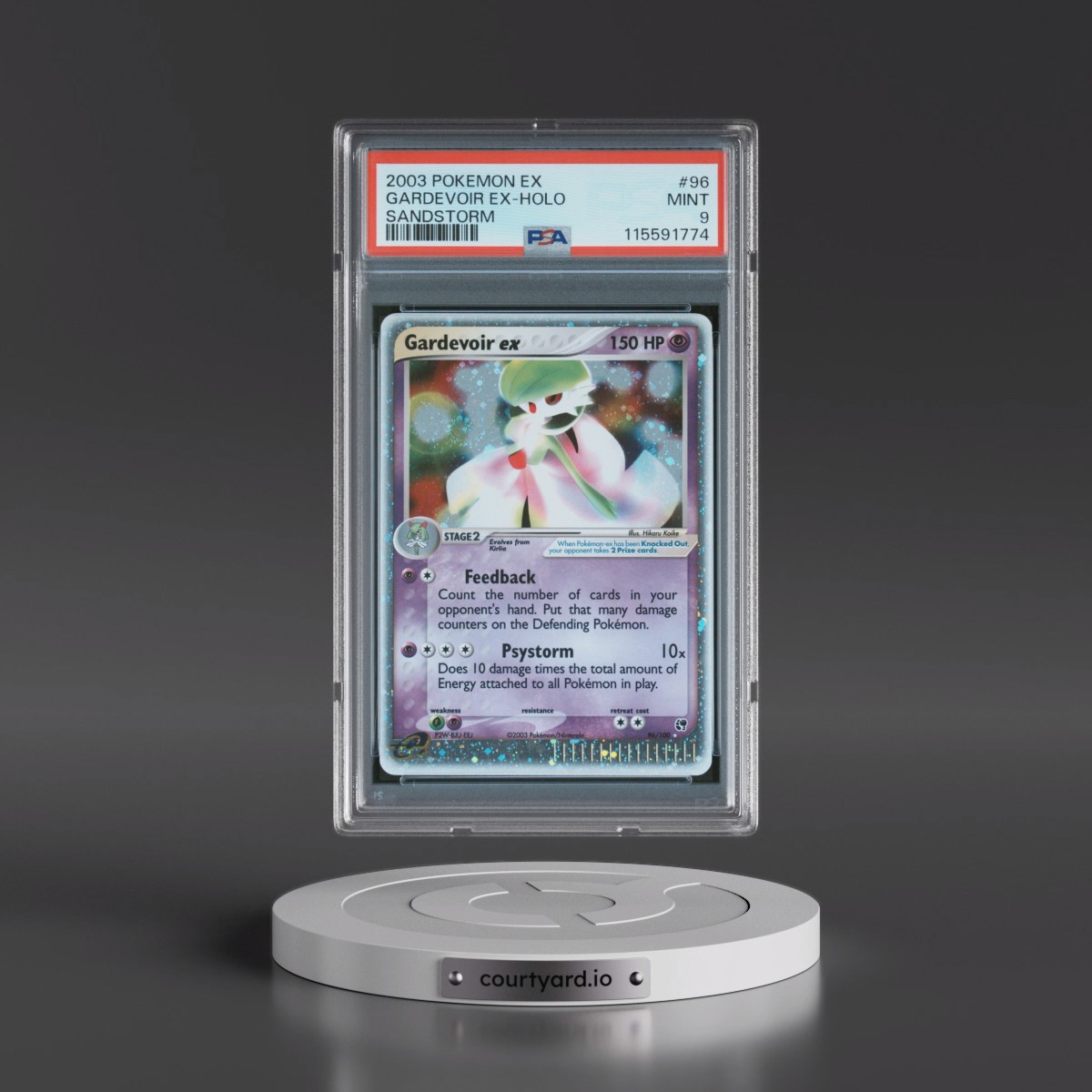2003 Pokémon EX Sandstorm #96 Gardevoir EX - Holo Holo (PSA 9 MINT)