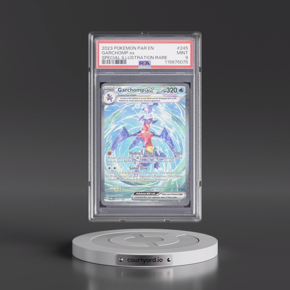 2023 Pokémon Par EN-Paradox Rift #245 Garchomp EX - Holo Special Illustration Rare (PSA 9 MINT)