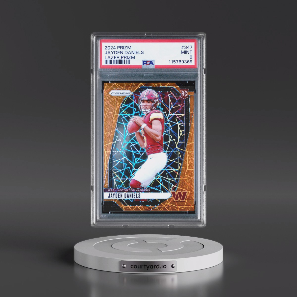 2024 Panini Prizm #347 Jayden Daniels - Lazer Prizm (PSA 9 MINT)