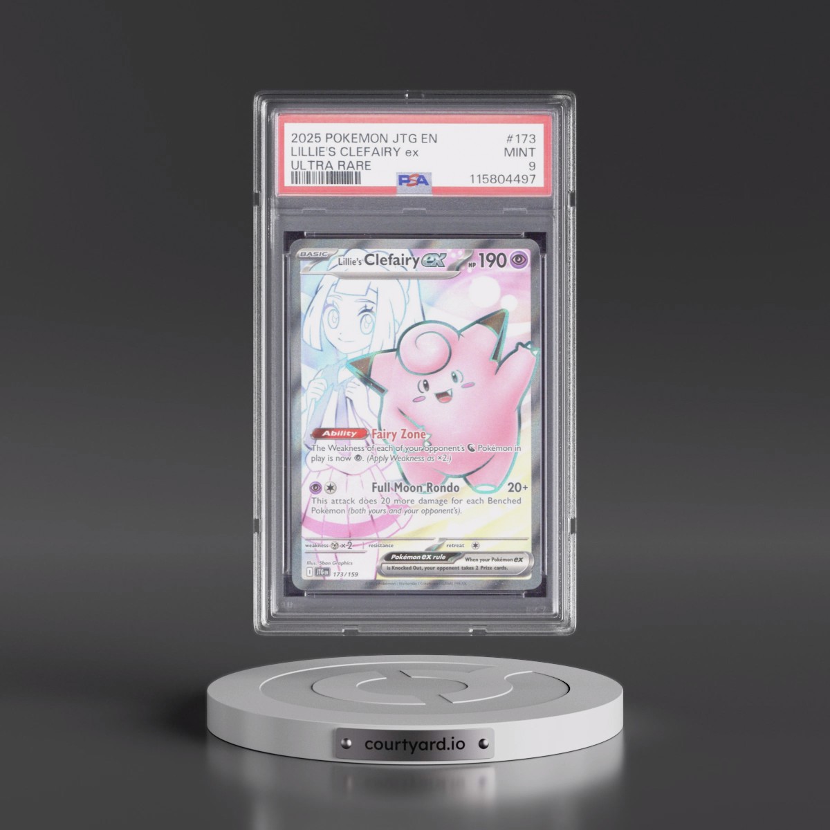 2025 Pokémon Jtg EN-Journey Together #173 Lillie's Clefairy EX - Holo Ultra Rare (PSA 9 MINT)