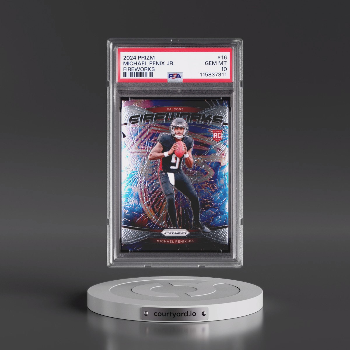 2024 Panini Prizm Fireworks #16 Michael Penix Jr. (PSA 10 GEM MINT)
